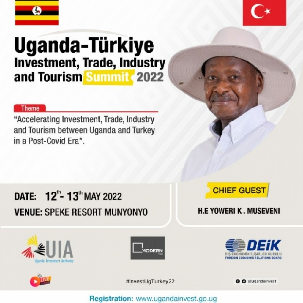 UGANDA AND TURKEY JOINT STATEMENT ON THE : INVESTMENT, INDUSTRY AND TOURISM SUMMIT 12th-13th MAY 2022 at SPEKE RESORT MUNYONYO