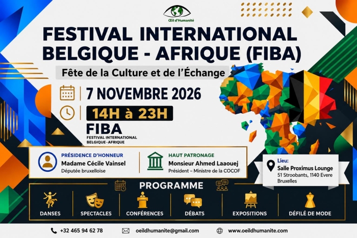 FESTIVAL INTERNATIONAL BELGIQUE-AFRIQUE (FIBA)  7 NOVEMBRE 2026